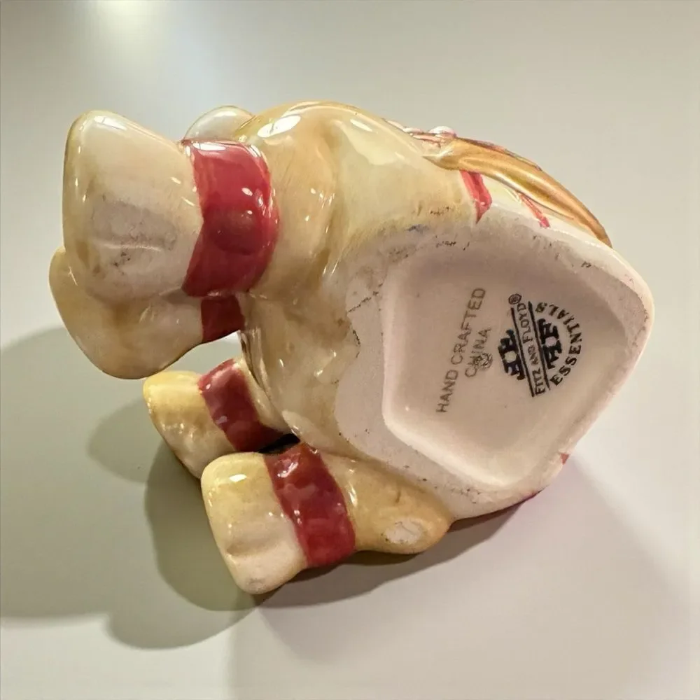 Fitz and Floyd Deer Santa Reindeer Tumbler Figurines Set of Three